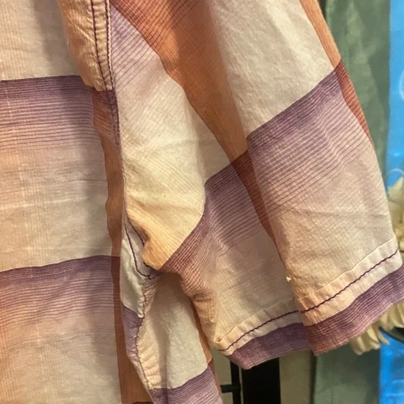 Italia Men's Multicolor Striped Button Down Shirt - Picture 10 of 10